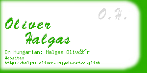 oliver halgas business card